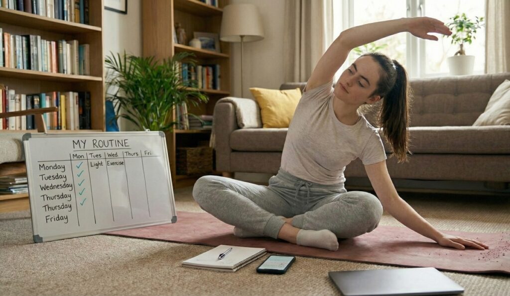 beginner weekly workout routine at home