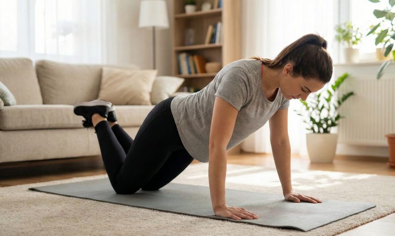 knee push-ups for beginners at home