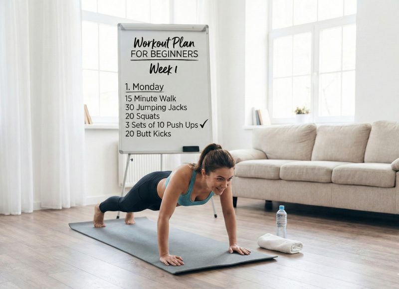 Beginner weekly workout schedule at home