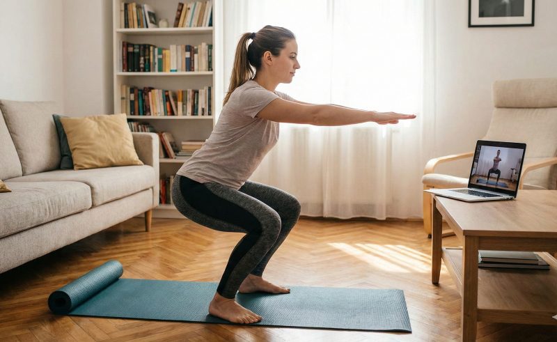 Beginner home workout without equipment